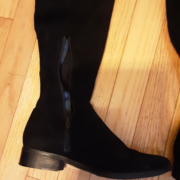 Aldo Elinna Suede OTK Stretch Boots, Black, Sz 6.5 - Picture 3 of 9